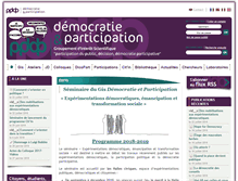 Tablet Screenshot of participation-et-democratie.fr